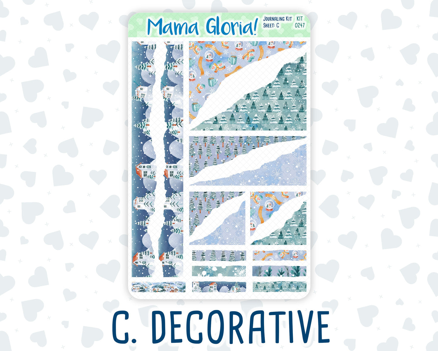Kit 0247 - Journaling Kit - For Planners | Notebooks - December - Snow Day Adventures