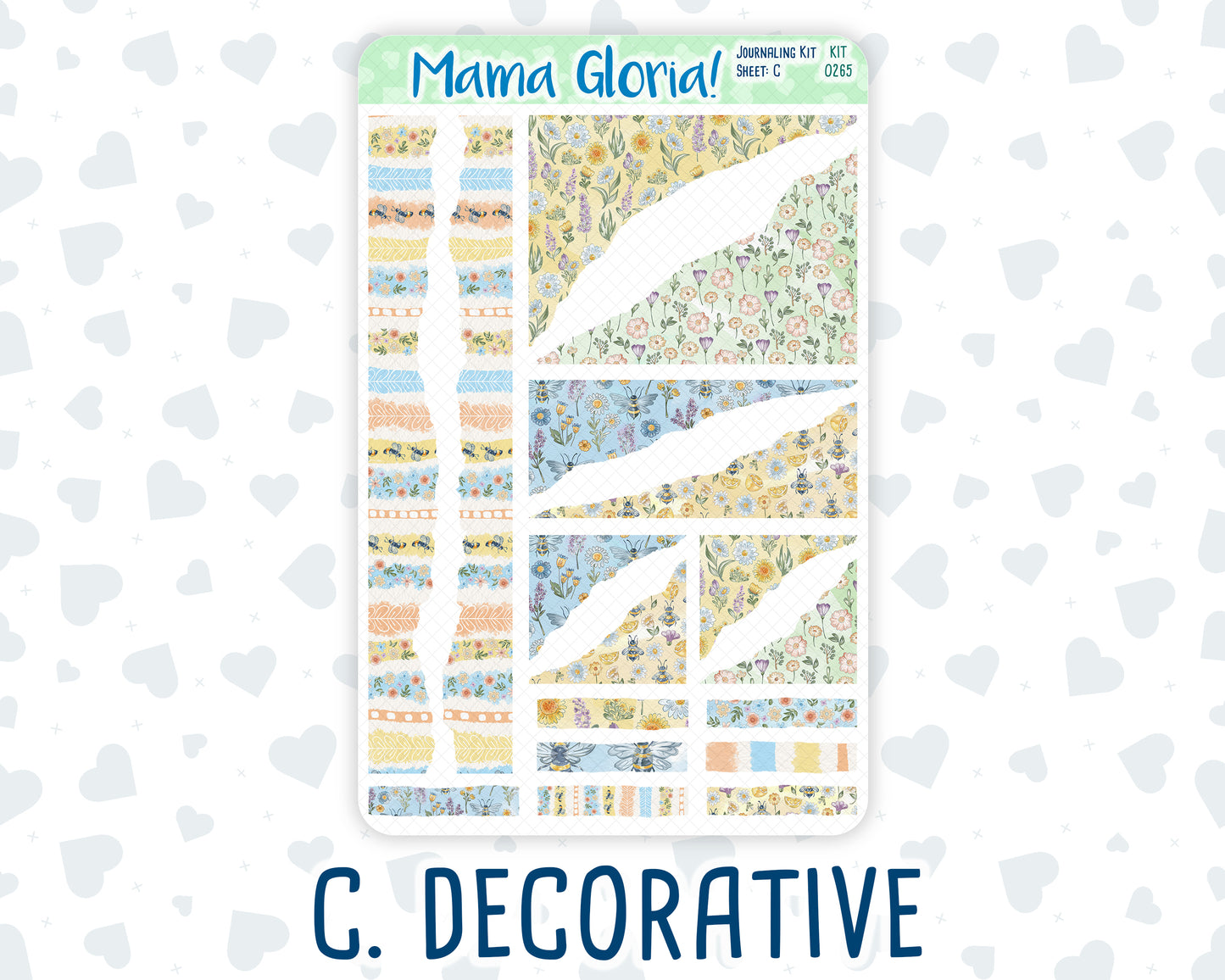 Kit 0265 - Journaling Kit - For Planners | Notebooks - May - Honeybee Sky