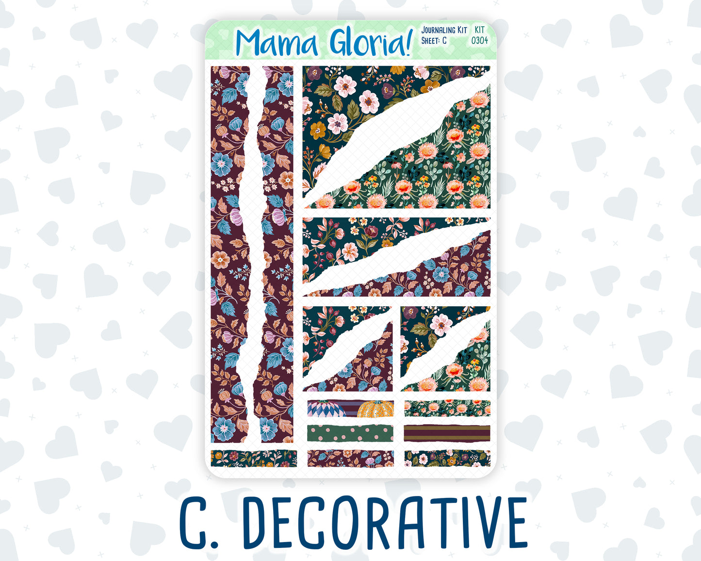 Kit 0304 - Journaling Kit - For Planners | Notebooks - November - Autumn In Bloom
