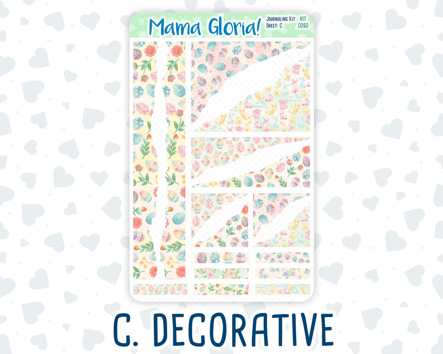 Kit 0260 - Journaling Kit - For Planners | Notebooks - April - Pastel Egg Hunt