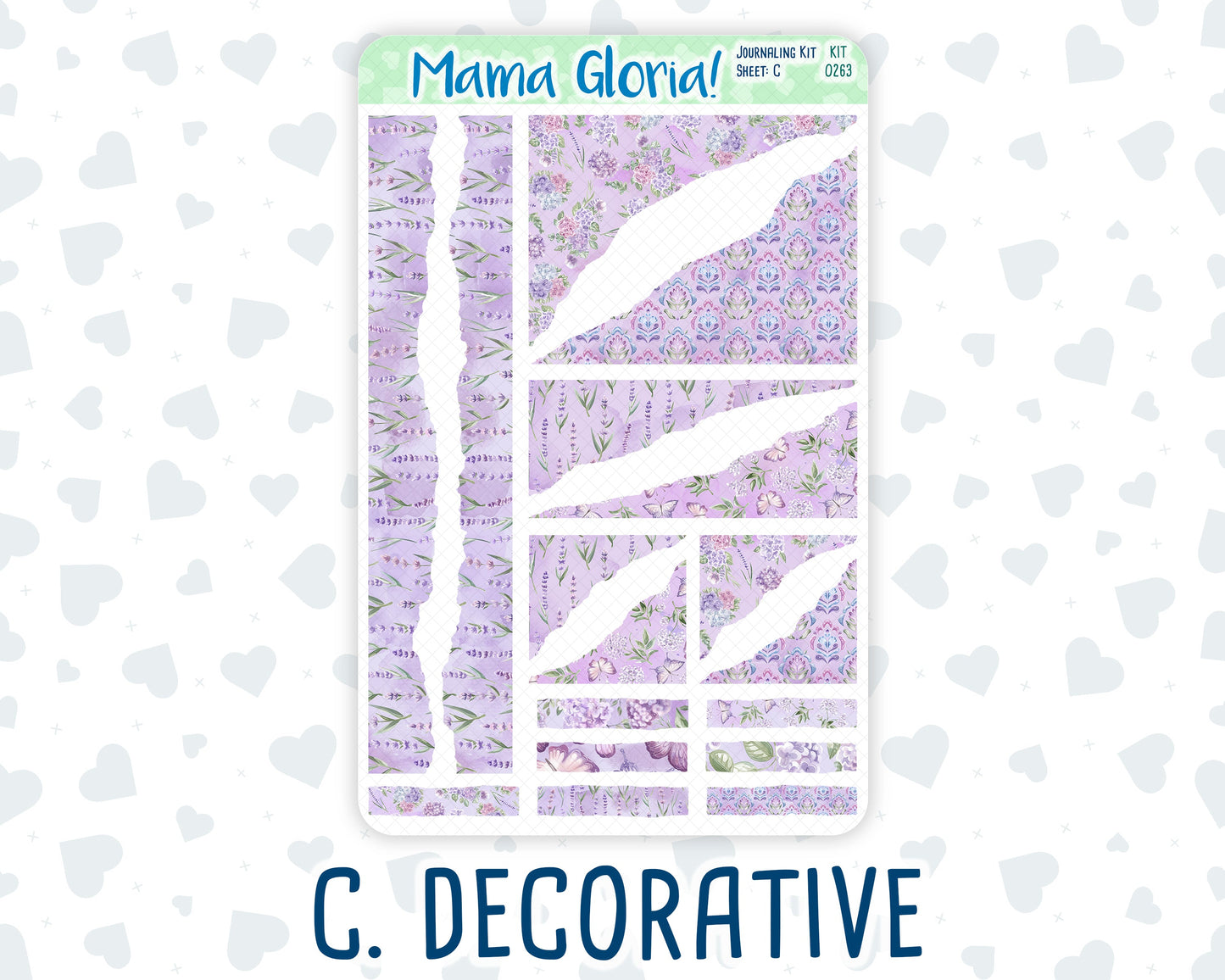 Kit 0263 - Journaling Kit - For Planners | Notebooks - April - Lavender Drift