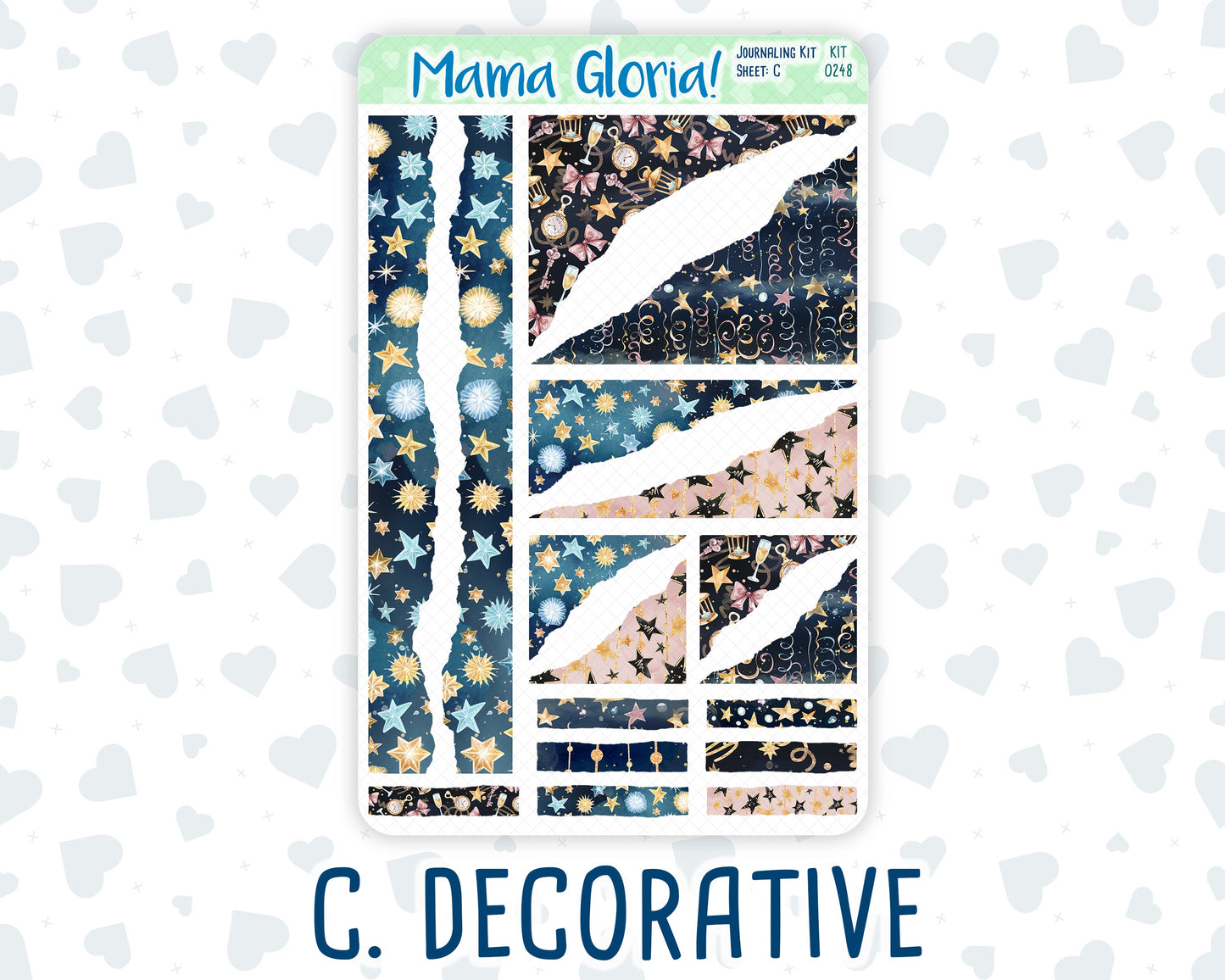 Kit 0248 - Journaling Kit - For Planners | Notebooks - January - Midnight Countdown