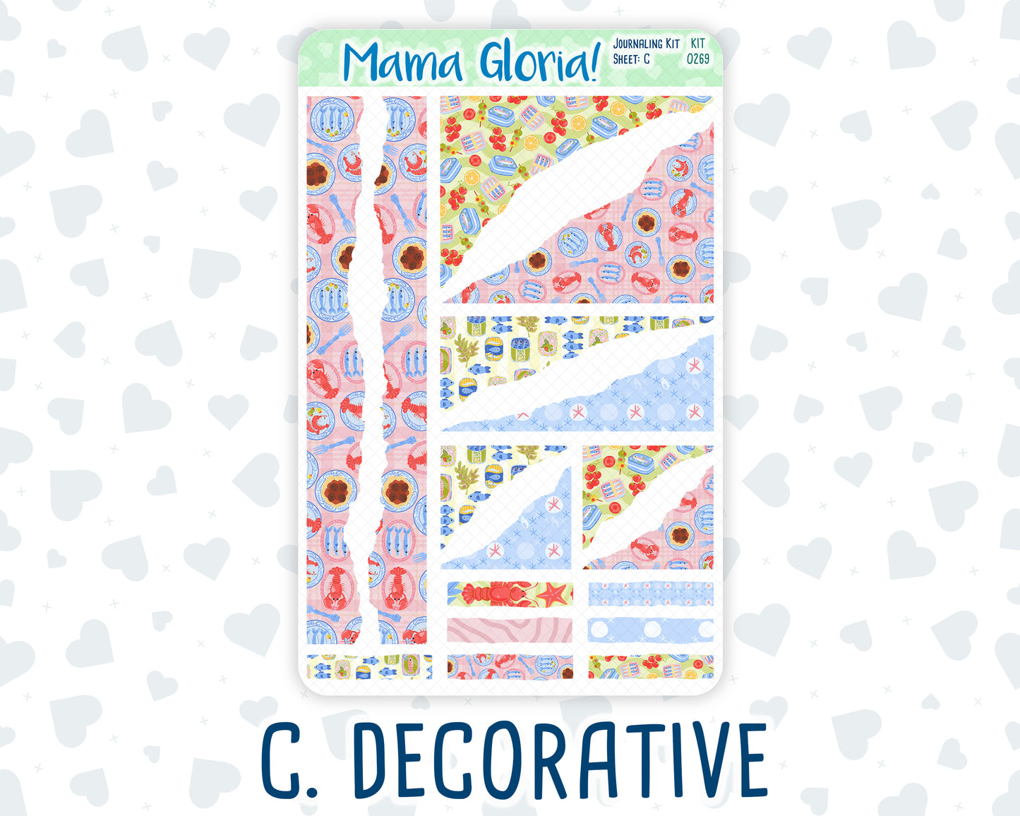 Kit 0269 - Journaling Kit - For Planners | Notebooks - June - Dolce Mare