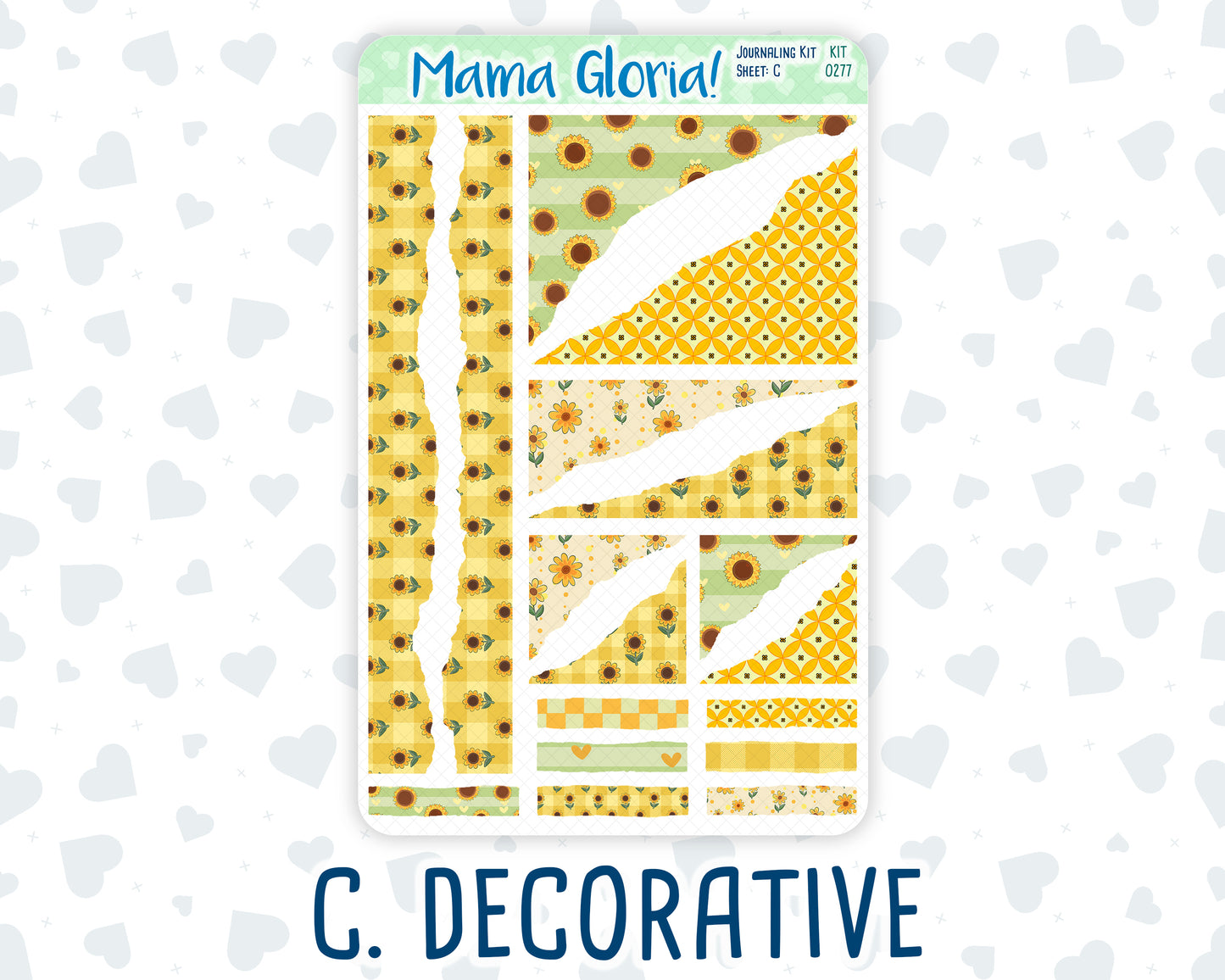 Kit 0277 - Journaling Kit - For Planners | Notebooks - August - Sunflower Drama Club