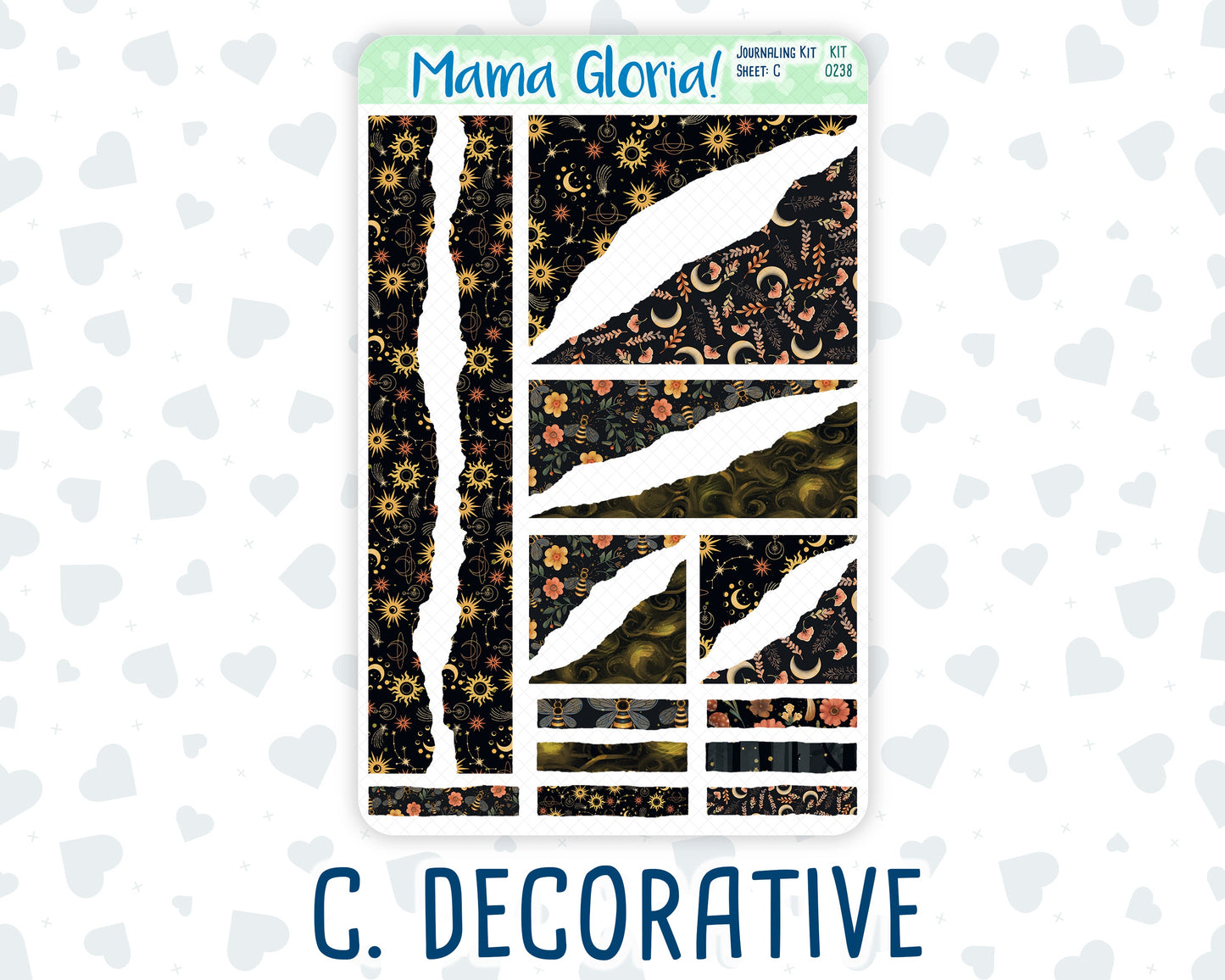 Kit 0238 - Journaling Kit - For Planners | Notebooks - October - Starry Autumn Nights