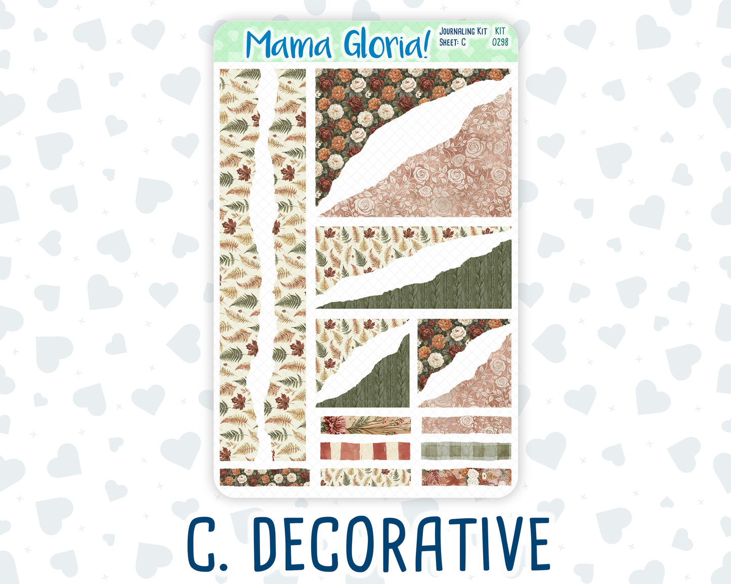 Kit 0298 - Journaling Kit - For Planners | Notebooks - October - Velvet Bloom