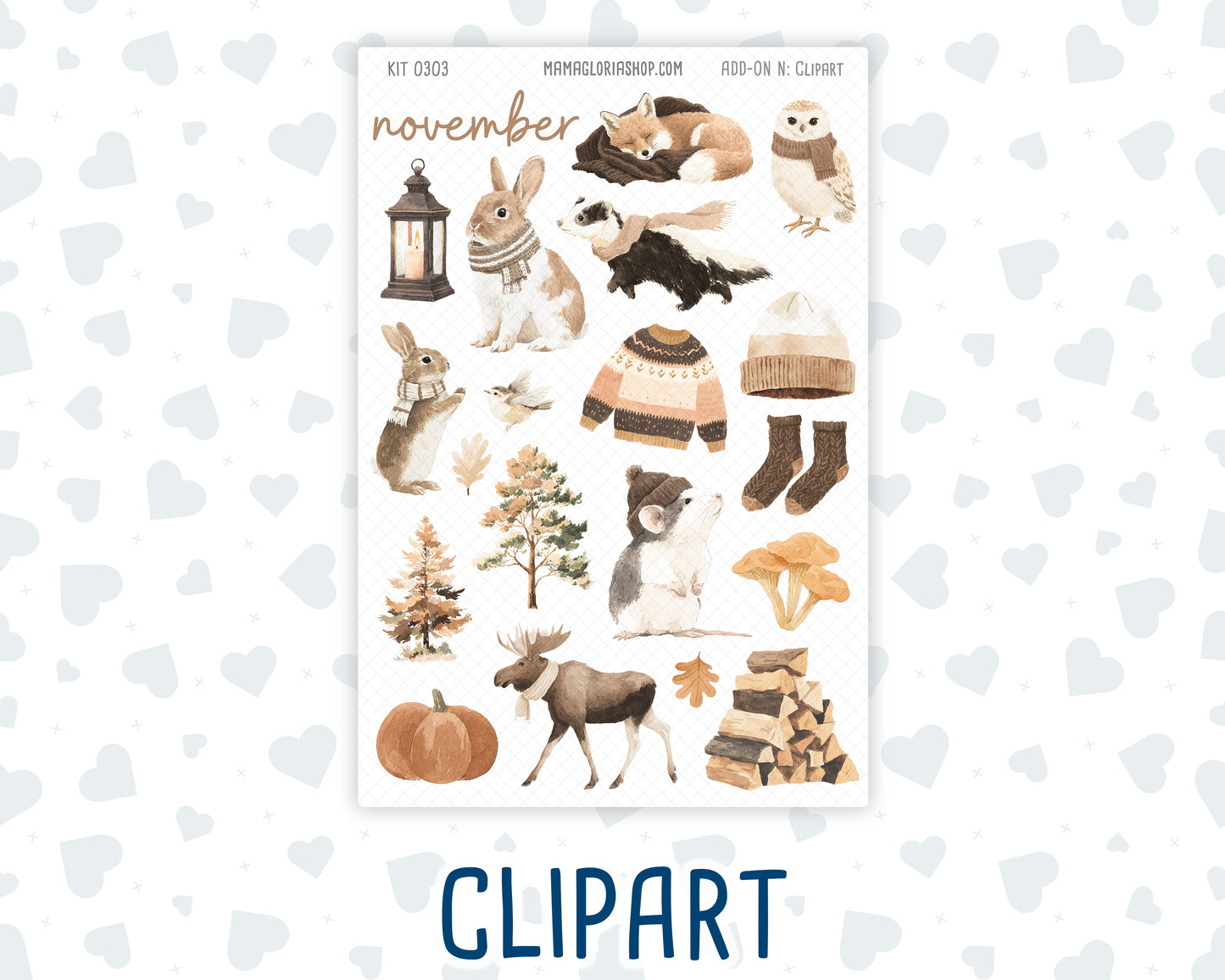 Kit 0303 - Journaling Kit - For Planners | Notebooks - November - Into The Woods