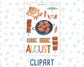 Kit 0231 - Journaling Kit - For Planners | Notebooks - August - Backyard BBQ