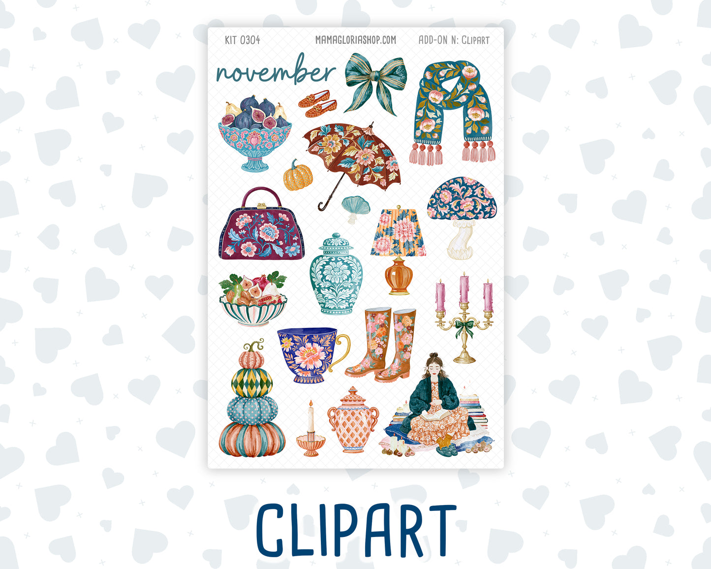Kit 0304 - Journaling Kit - For Planners | Notebooks - November - Autumn In Bloom