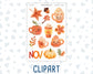 Kit 0241 - Journaling Kit - For Planners | Notebooks - November - Pumpkin Latte