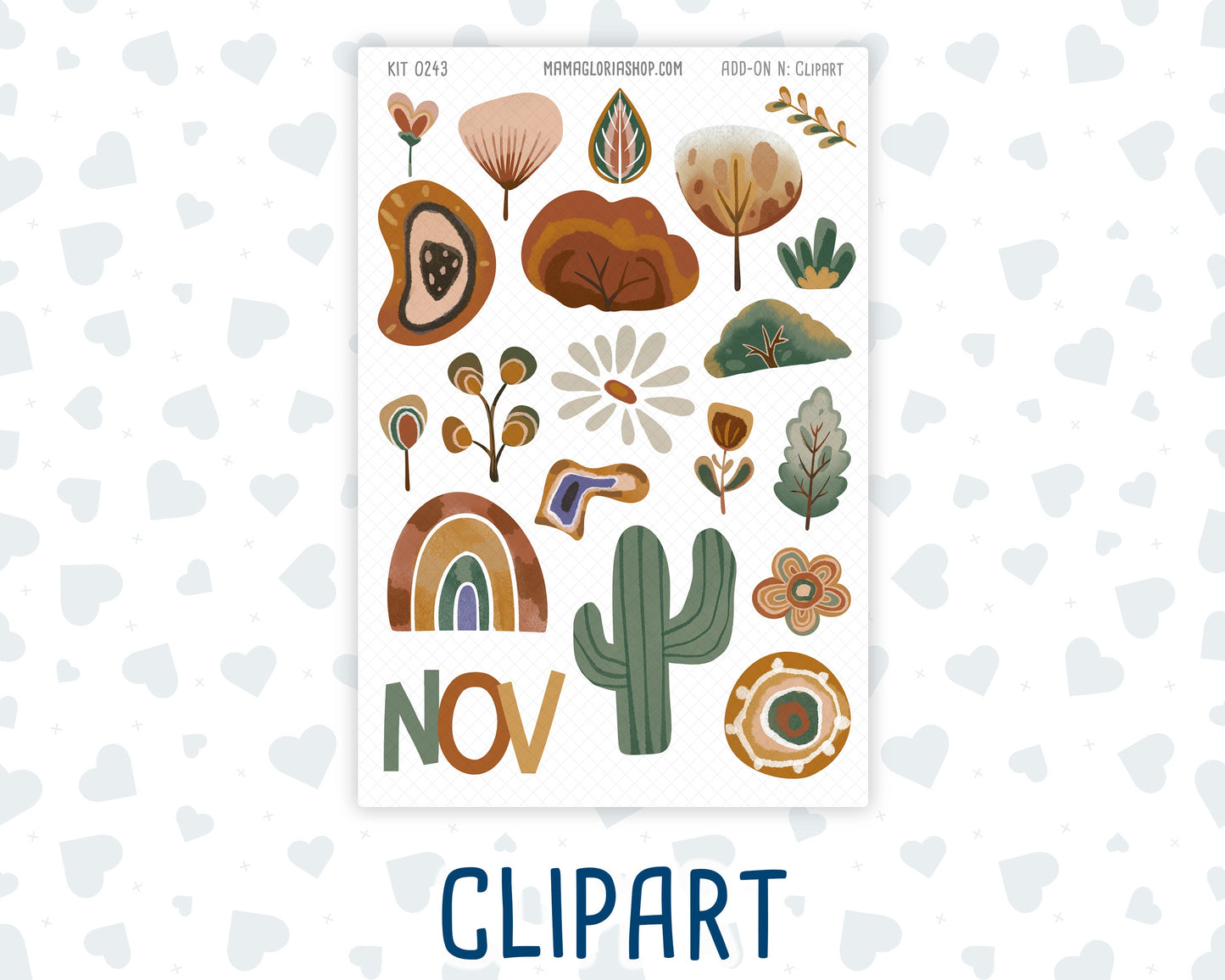 Kit 0243 - Journaling Kit - For Planners | Notebooks - November - Boho Autumn