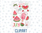 Kit 0276 - Journaling Kit - For Planners | Notebooks - July - Melon Crush