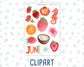 Kit 0271 - Journaling Kit - For Planners | Notebooks - June - Strawberry Shore