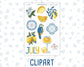 Kit 0274 - Journaling Kit - For Planners | Notebooks - July - Sunny Lemon Shore