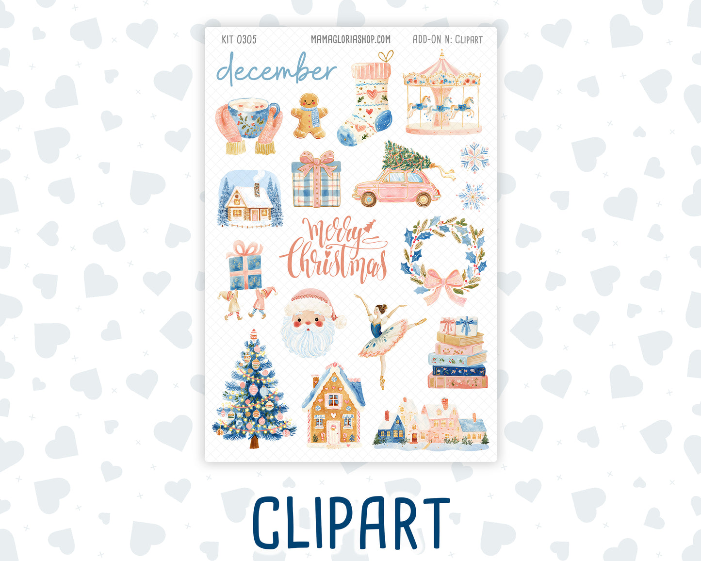 Kit 0305 - Journaling Kit - For Planners | Notebooks - December - Sugarplum Parade