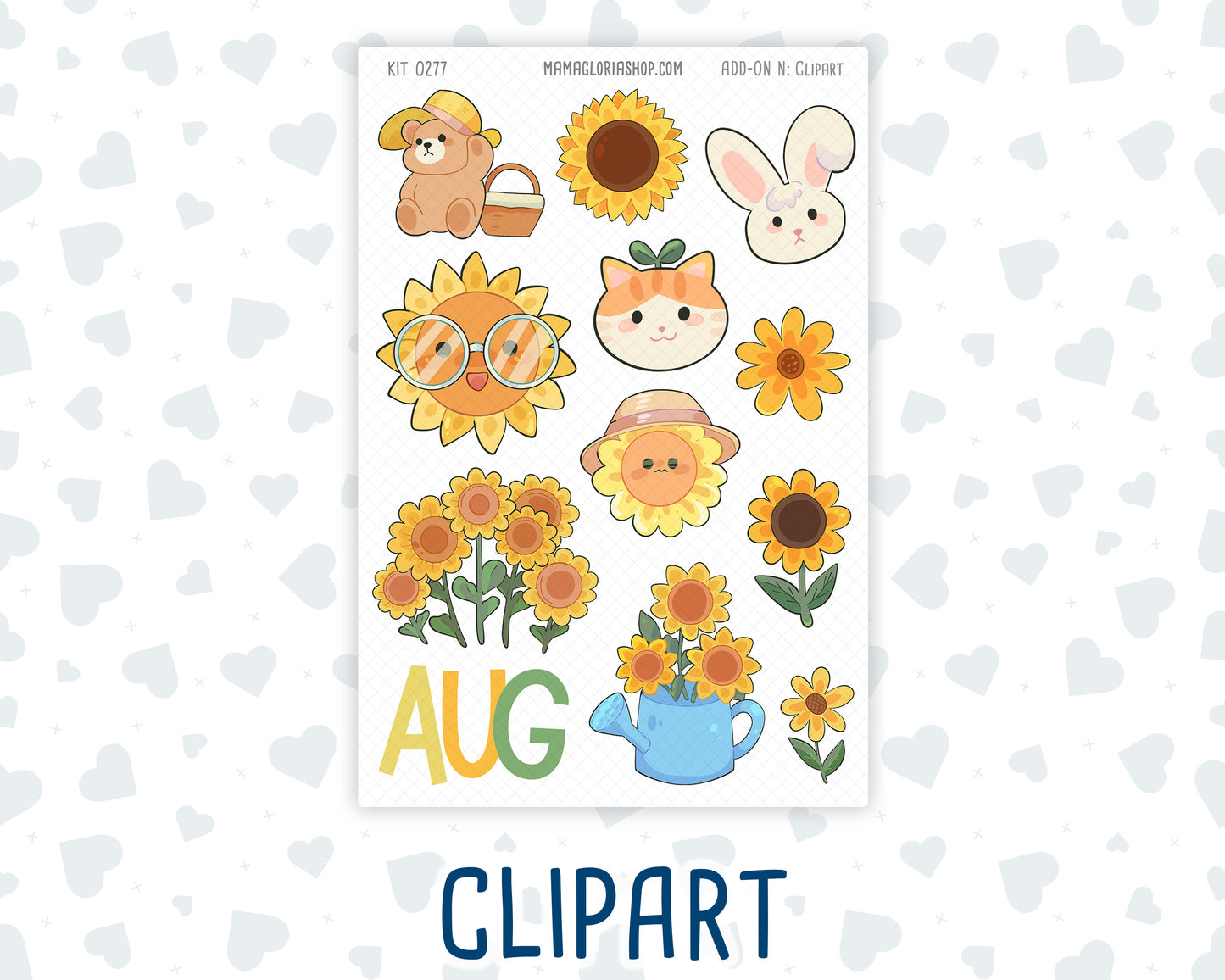 Kit 0277 - Journaling Kit - For Planners | Notebooks - August - Sunflower Drama Club