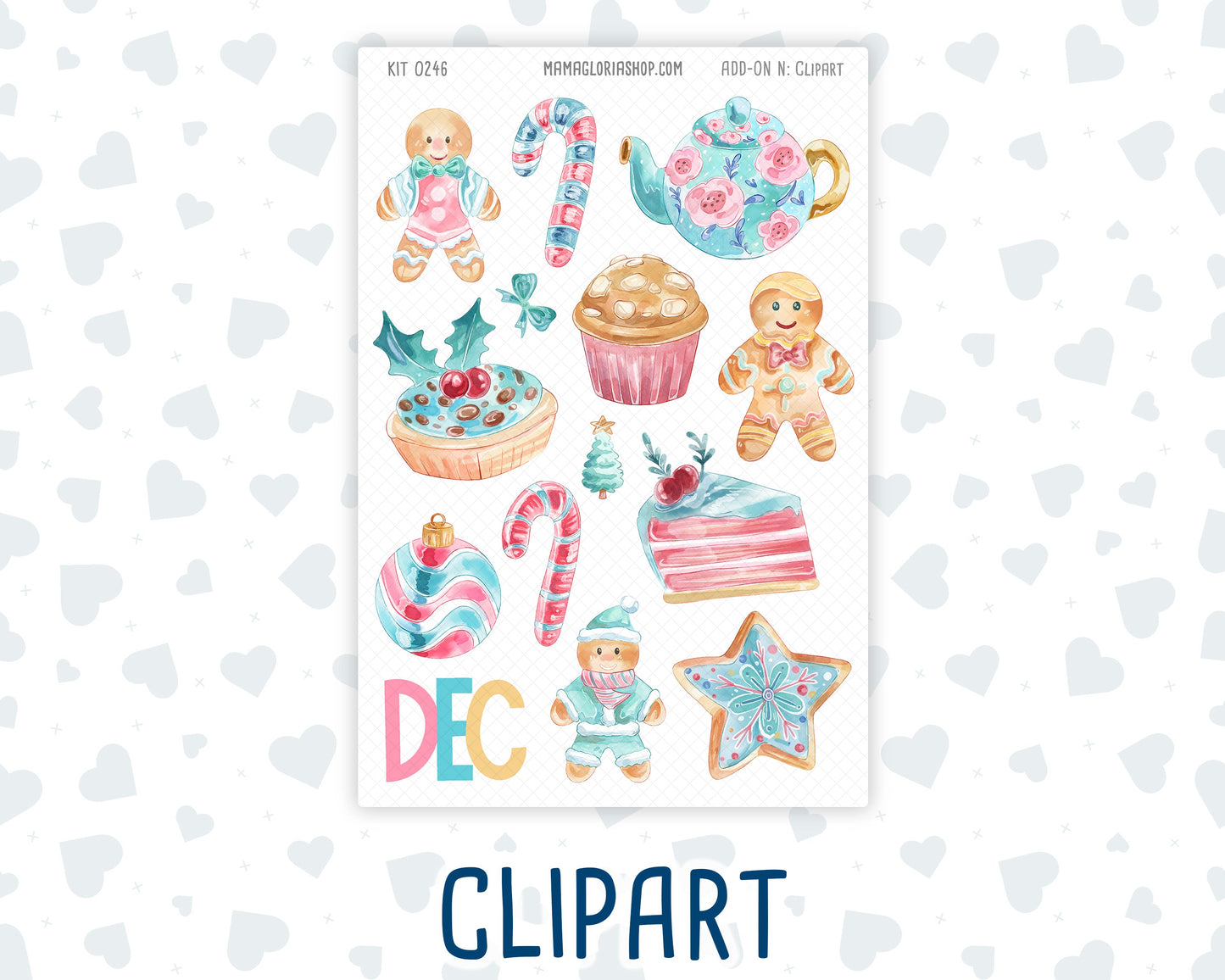 Kit 0246 - Journaling Kit - For Planners | Notebooks - December - Gingerbread Sweets