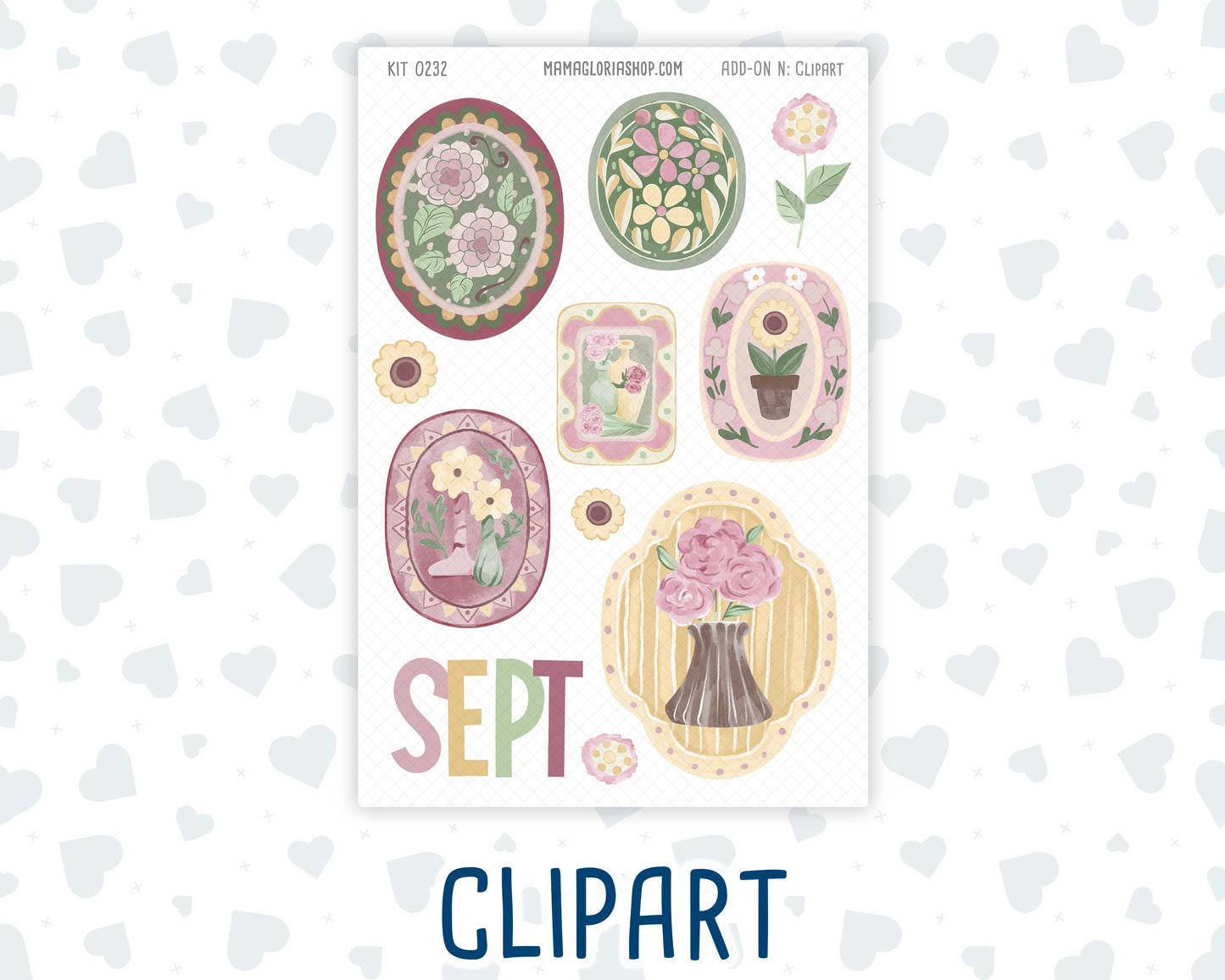 Kit 0232 - Journaling Kit - For Planners | Notebooks - September - Heirloom Garden