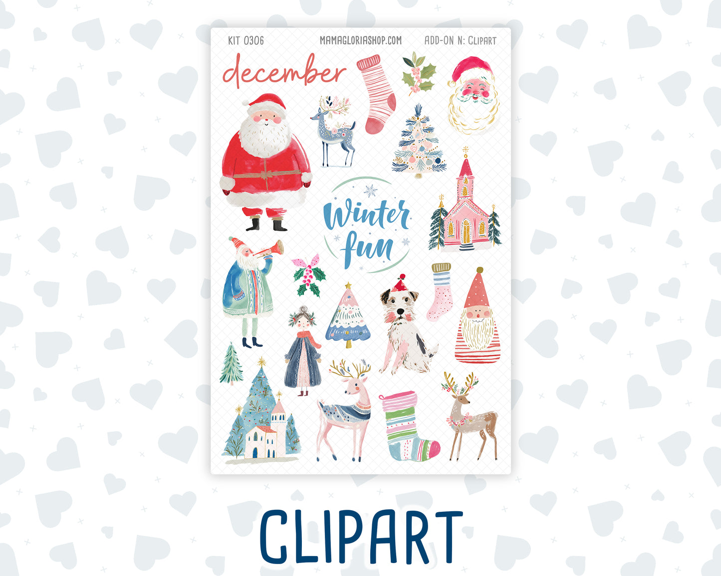Kit 0306 - Journaling Kit - For Planners | Notebooks - December - Jolly Mischief