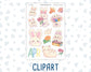 Kit 0262 - Journaling Kit - For Planners | Notebooks - April - Spring Puffs