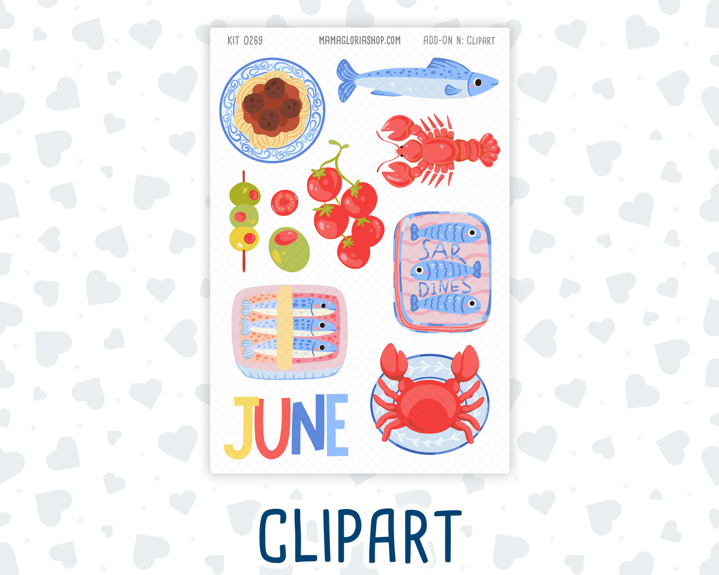 Kit 0269 - Journaling Kit - For Planners | Notebooks - June - Dolce Mare