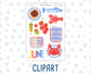 Kit 0269 - Journaling Kit - For Planners | Notebooks - June - Dolce Mare