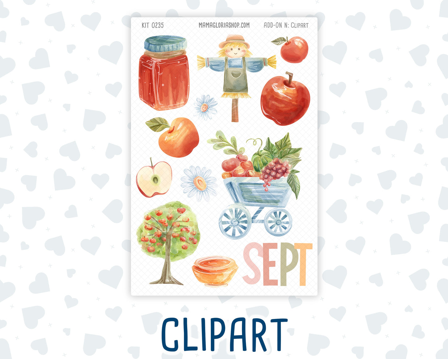 Kit 0235 - Journaling Kit - For Planners | Notebooks - September - Apple Orchard