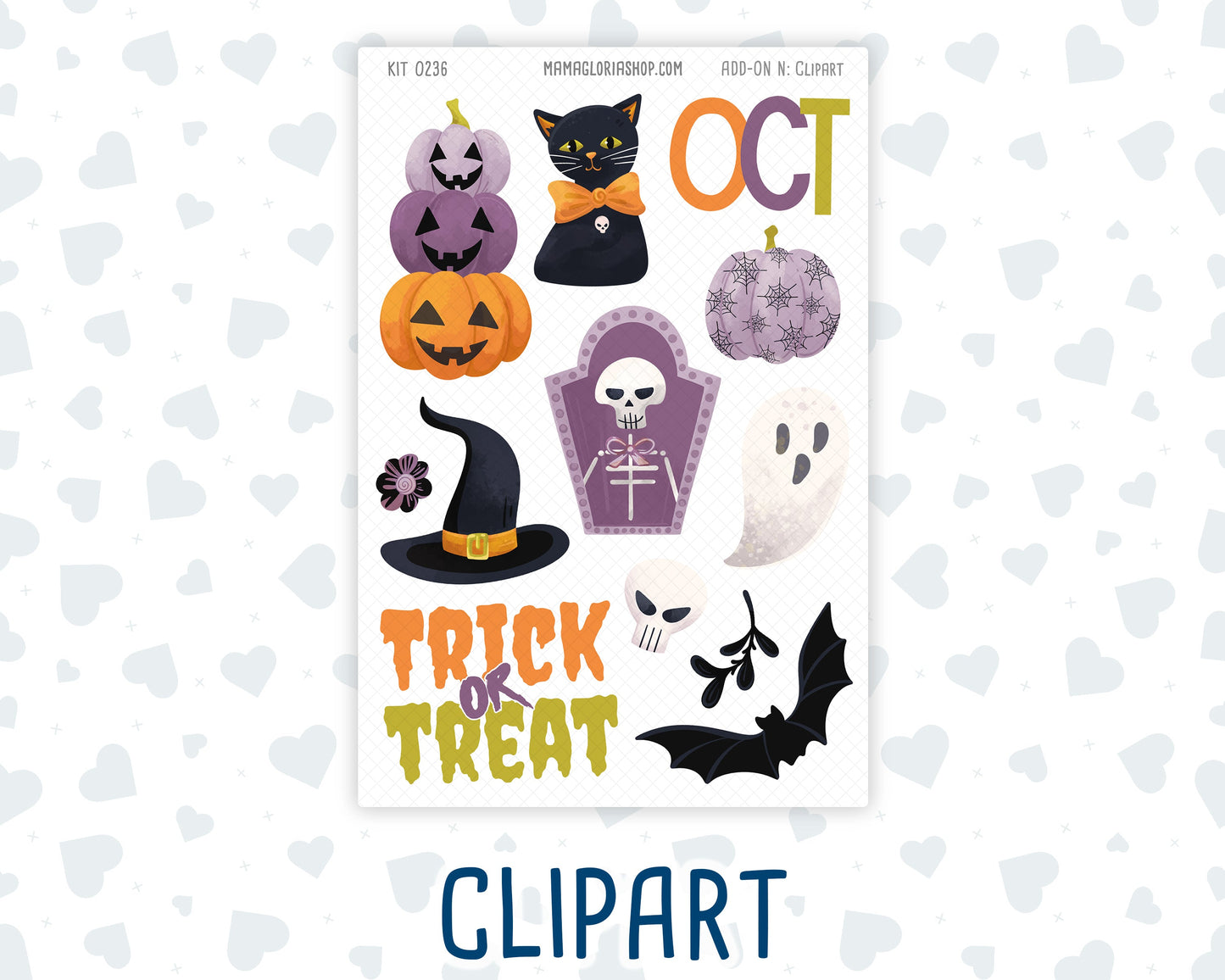 Kit 0236 - Journaling Kit - For Planners | Notebooks - October - Sweet & Spooky