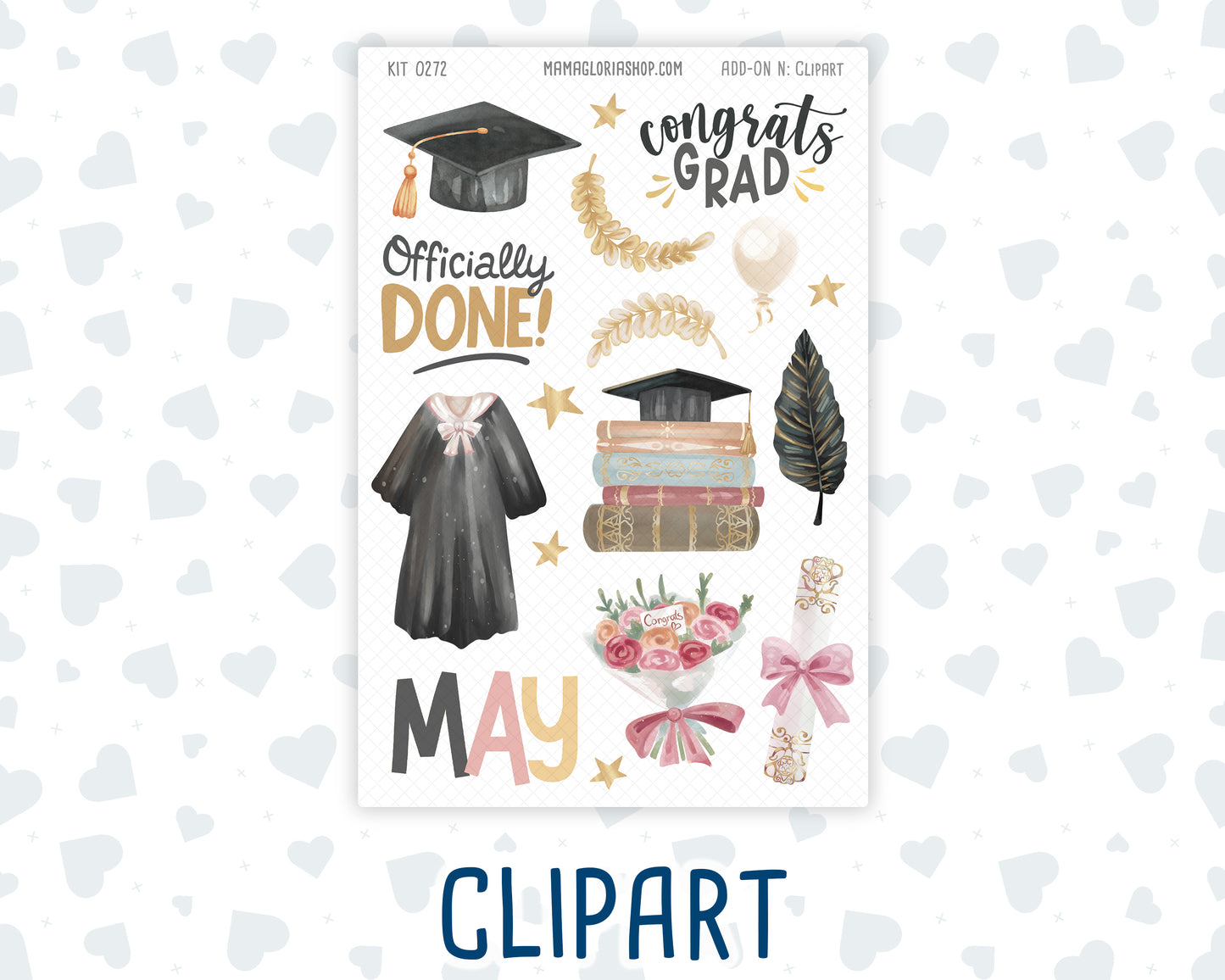 Kit 0272 - Journaling Kit - For Planners | Notebooks - May - Graduation