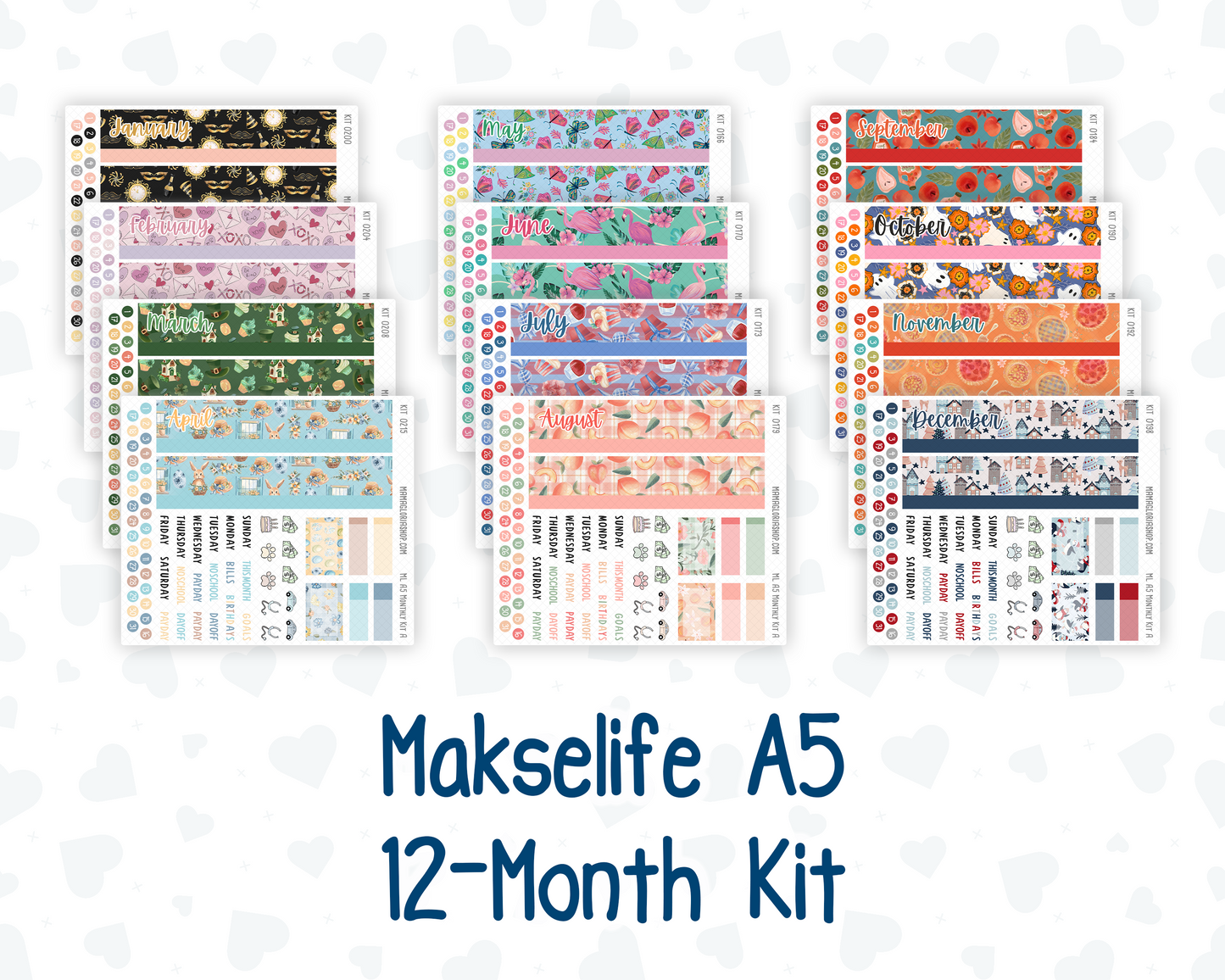 12-Month Kit -  For MakseLife A5 Companion Notebook