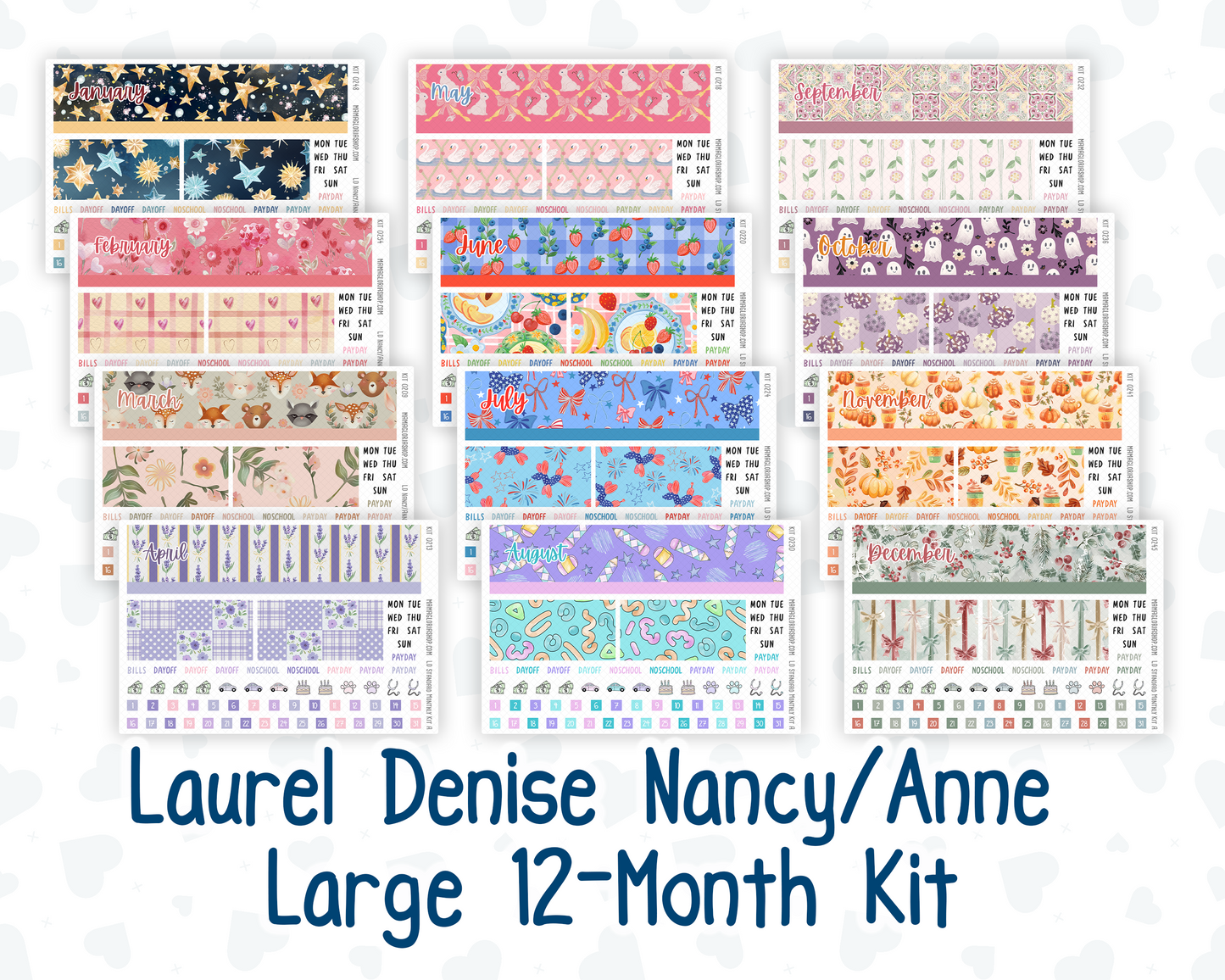 12-Month Kit- Laurel Denise Nancy / Anne Large (Standard) 2026