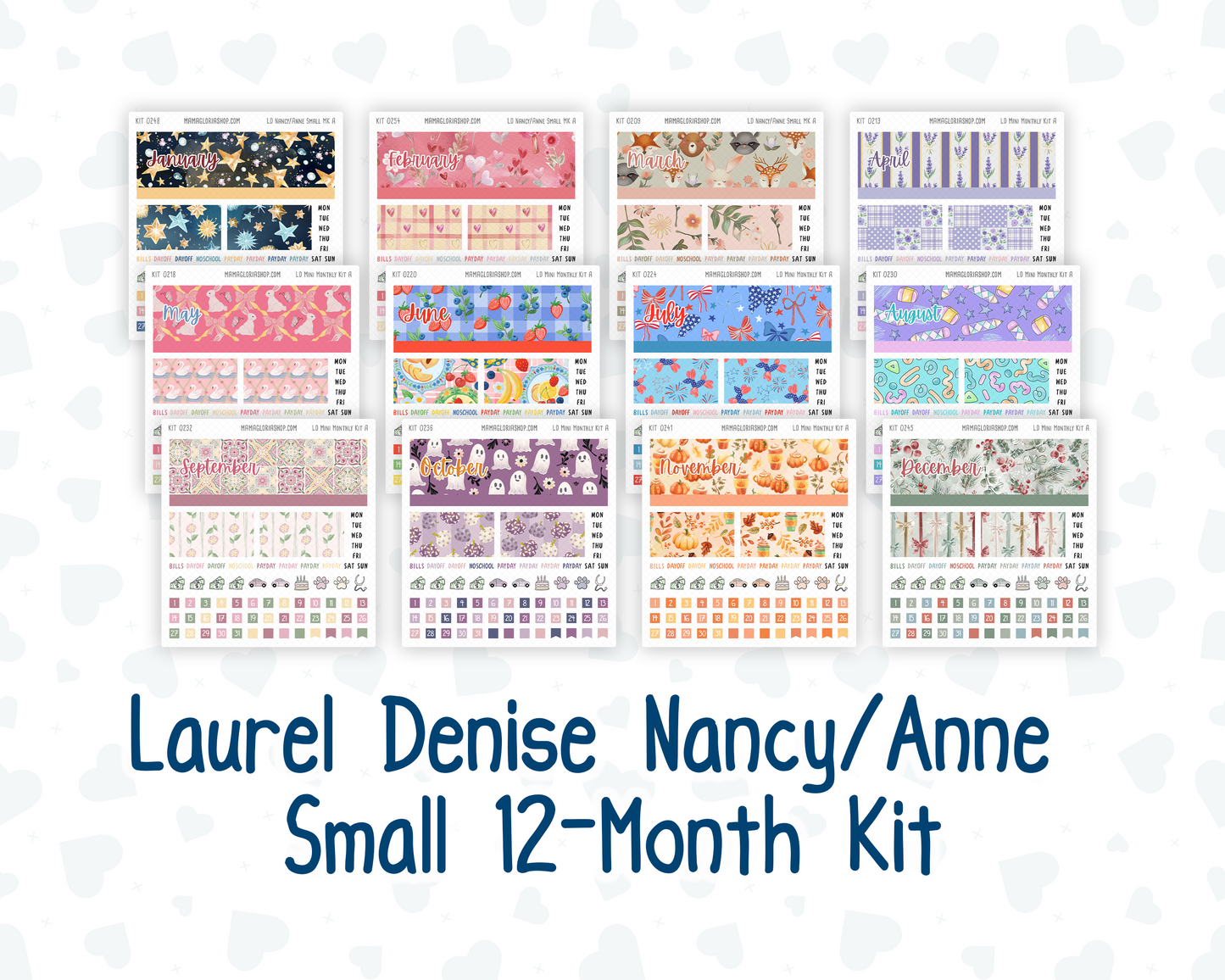 12-Month Kit- Laurel Denise Nancy / Anne Small (Mini) 2026