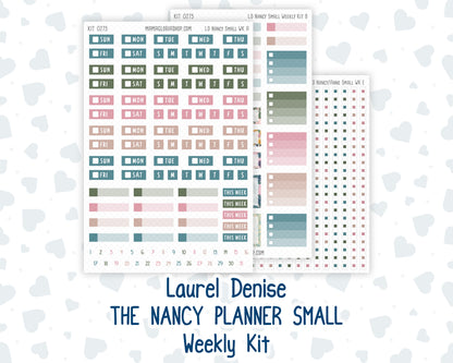 Kit 0275 - Laurel Denise The Nancy Planner Small - Weekly Kit - July - Tropical Safari Blush