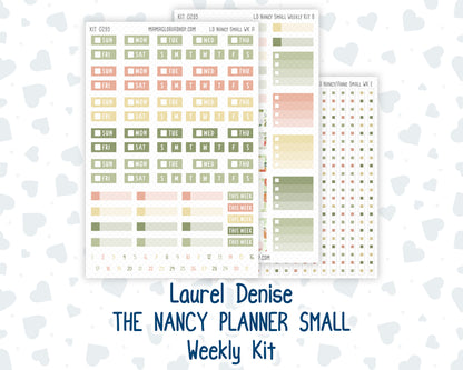Kit 0295 - Laurel Denise The Nancy Planner Small - Weekly Kit - September - Apple Harvest
