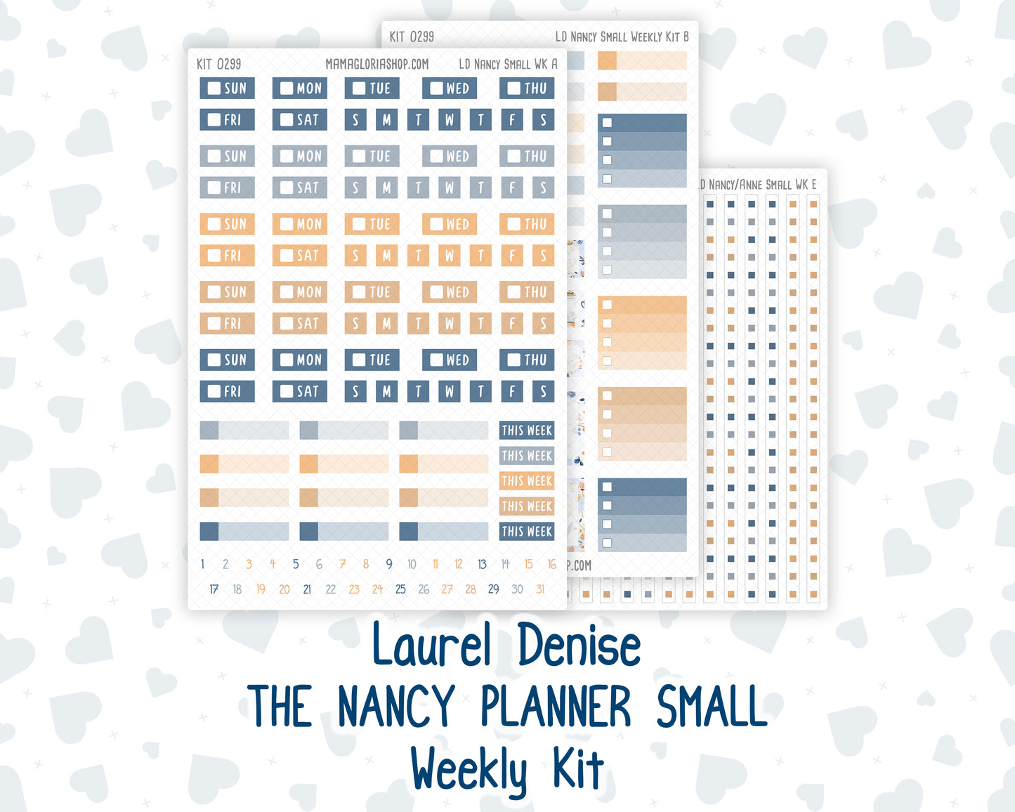 Kit 0299 - Laurel Denise The Nancy Planner Small - Weekly Kit - October - Book Nook