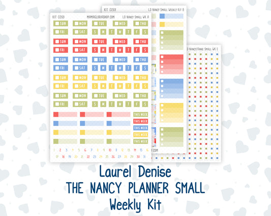 Kit 0269 - Laurel Denise The Nancy Planner Small - Weekly Kit - June - Dolce Mare
