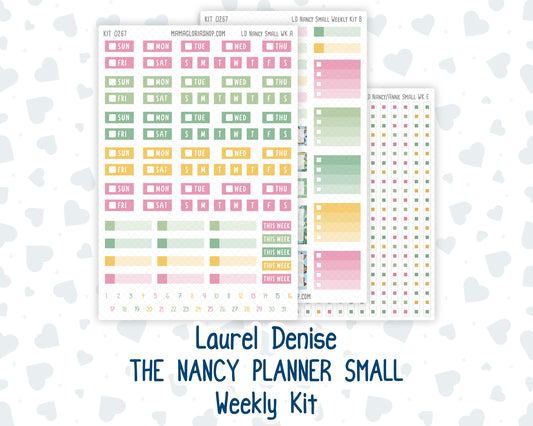 Kit 0267 - Laurel Denise The Nancy Planner Small - Weekly Kit - May - Flowers For Mama