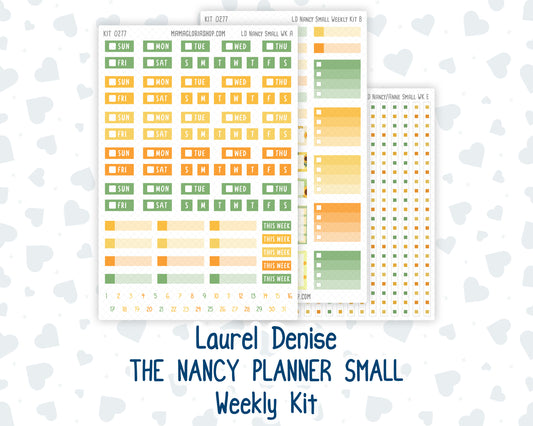 Kit 0277 - Laurel Denise The Nancy Planner Small - Weekly Kit - August - Sunflower Drama Club