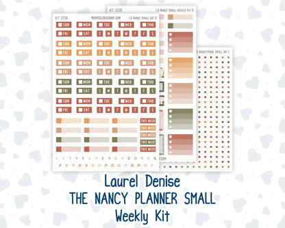 Kit 0298 - Laurel Denise The Nancy Planner Small - Weekly Kit - October - Velvet Bloom