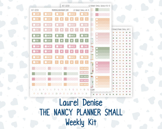 Kit 0259 - Laurel Denise The Nancy Planner Small - Weekly Kit - March - Spring Garden Chores