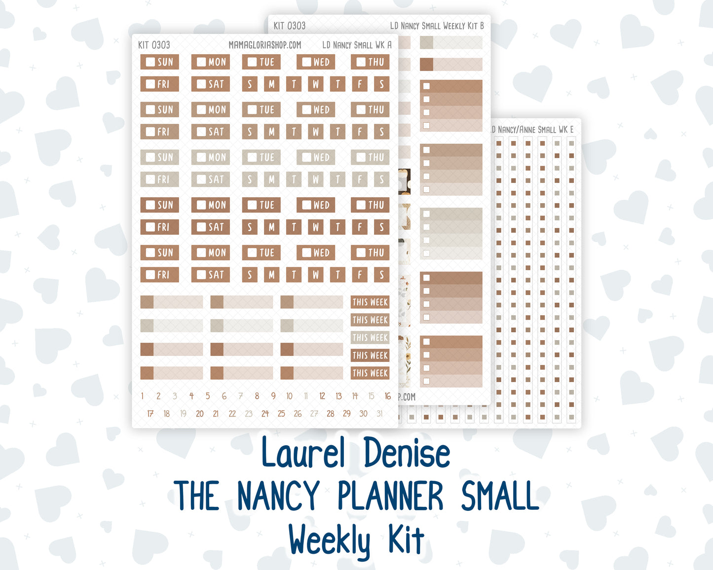 Kit 0303 - Laurel Denise The Nancy Planner Small - Weekly Kit - November - Into The Woods