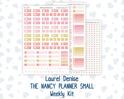 Kit 0294 - Laurel Denise The Nancy Planner Small - Weekly Kit - September - Rosy Reveria