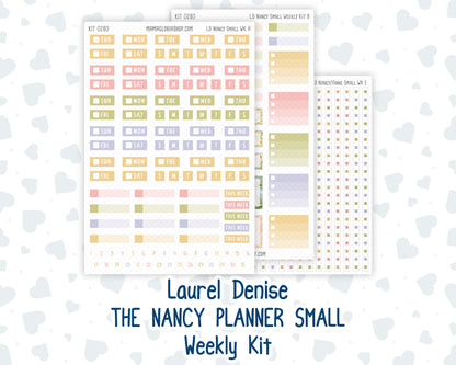 Kit 0280 - Laurel Denise The Nancy Planner Small - Weekly Kit - Half Past Six In August