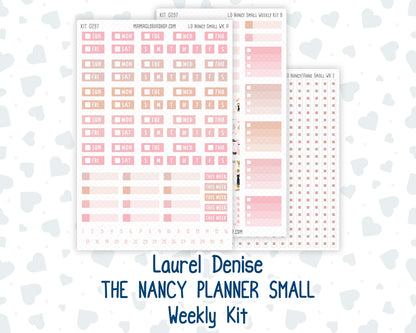 Kit 0297 - Laurel Denise The Nancy Planner Small - Weekly Kit - October - Pink Spell