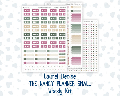 Kit 0307 - Laurel Denise The Nancy Planner Small - Weekly Kit - December - Velvet Hearth