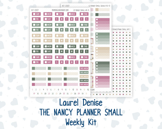 Kit 0307 - Laurel Denise The Nancy Planner Small - Weekly Kit - December - Velvet Hearth