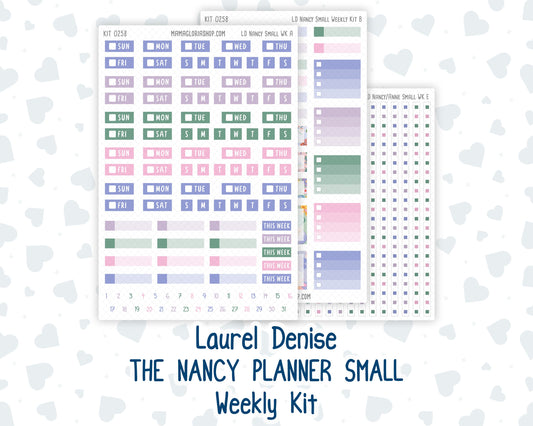 Kit 0258 - Laurel Denise The Nancy Planner Small - Weekly Kit - March - Plant Therapy
