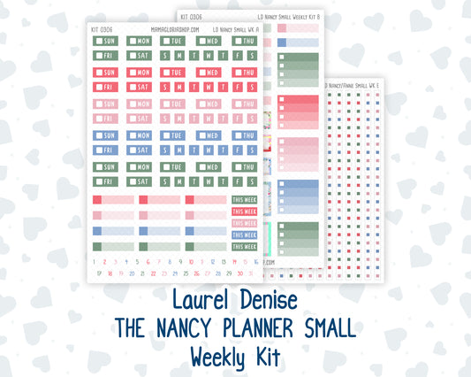 Kit 0306 - Laurel Denise The Nancy Planner Small - Weekly Kit - December - Jolly Mischief