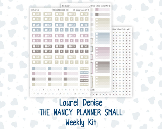 Kit 0250 - Laurel Denise The Nancy Planner Small - Weekly Kit - Quiet January