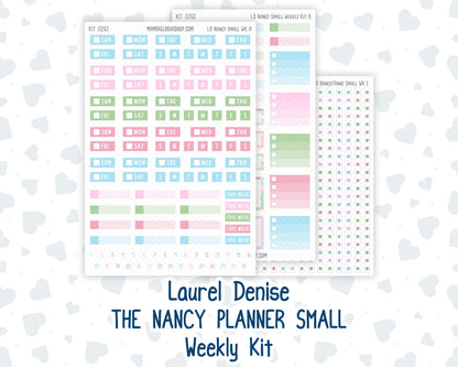 Kit 0262 - Laurel Denise The Nancy Planner Small - Weekly Kit - April - Spring Puffs